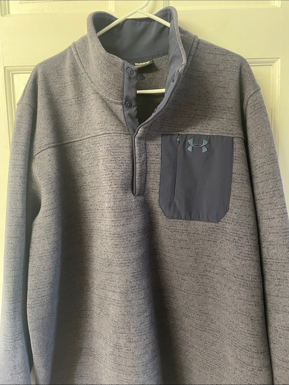 Under Armour Loose Fit Specialist 2.0 Henley sweater in blue men size 3XL tall